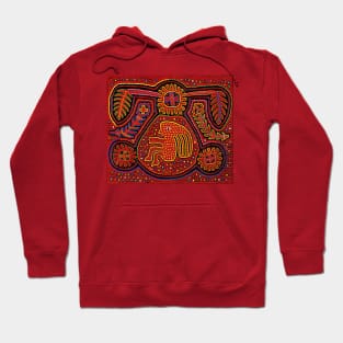 Kuna Indian Mola Girl on Bike Hoodie